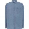 Camisa casual bordada con tejido vaquero - Imagen 2